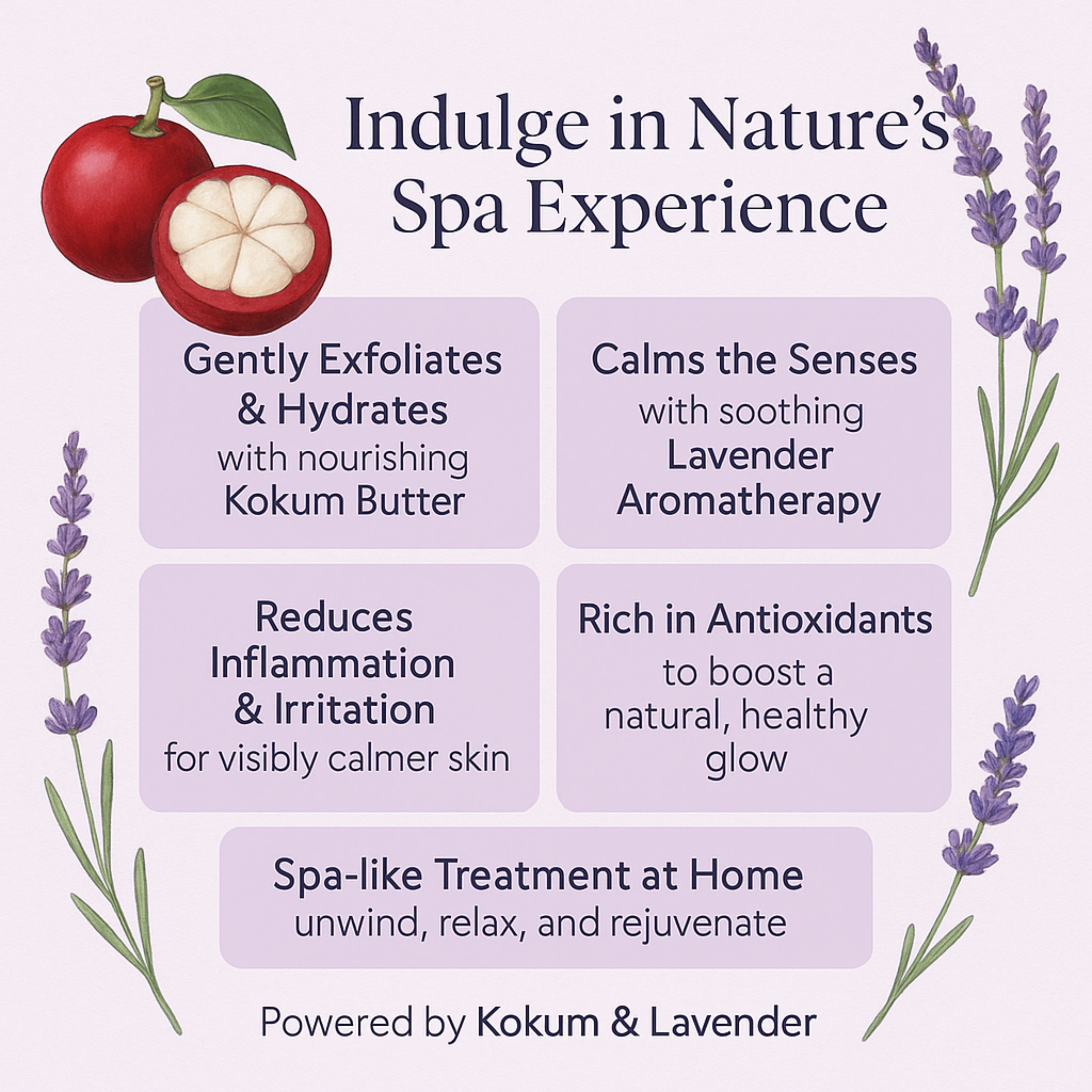 Kokum Body Scrub with Lavender Touch