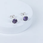 Amethyst Divine Orb Earrings in 92.5 Sterling Silver