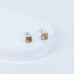 Ctirine Petite Block Earrings in 92.5 Sterling Silver