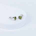 Perivibe Earrings in 92.5 Sterling Silver [Peridot round]