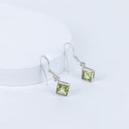 Perivolve Earrings in 92.5 Sterling Silver [ Peridot oval]