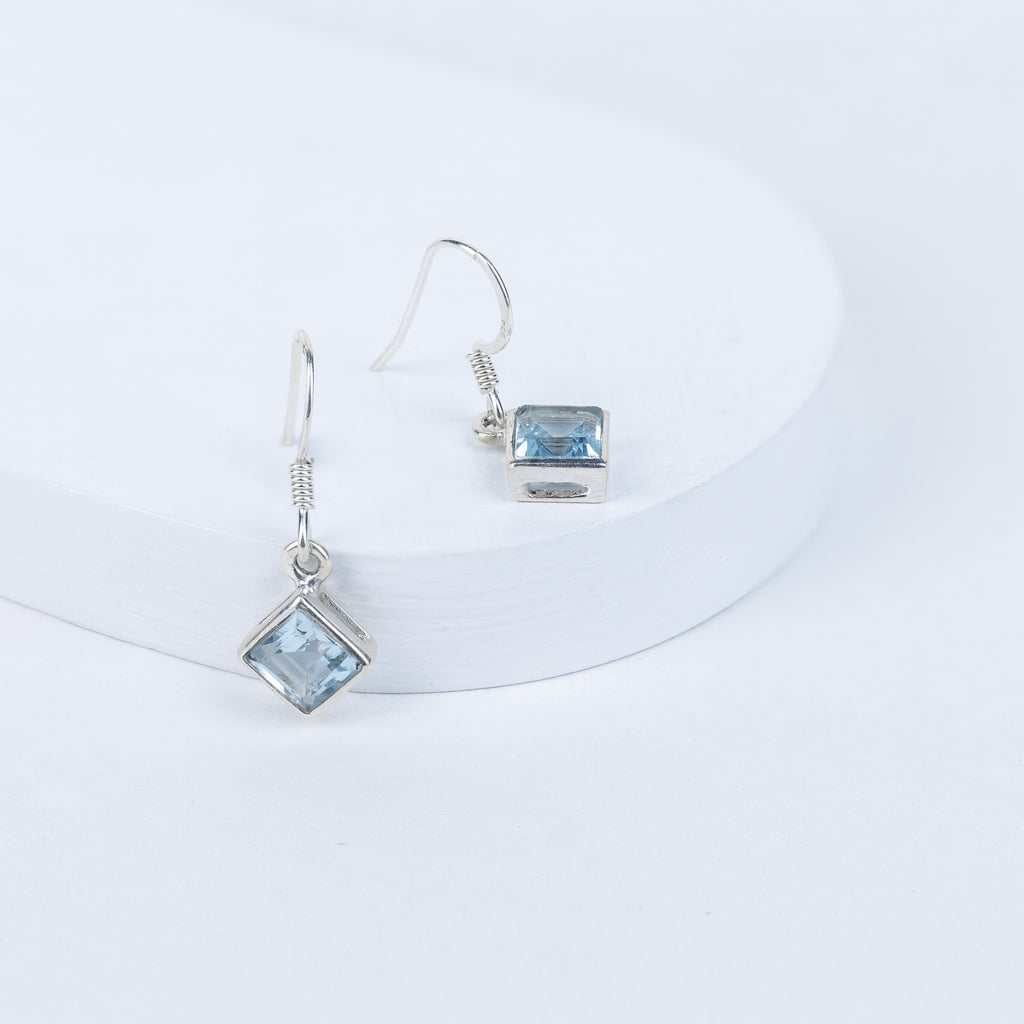 Blue Topaz Serene Drop Earrings in 92.5 Sterling Silver