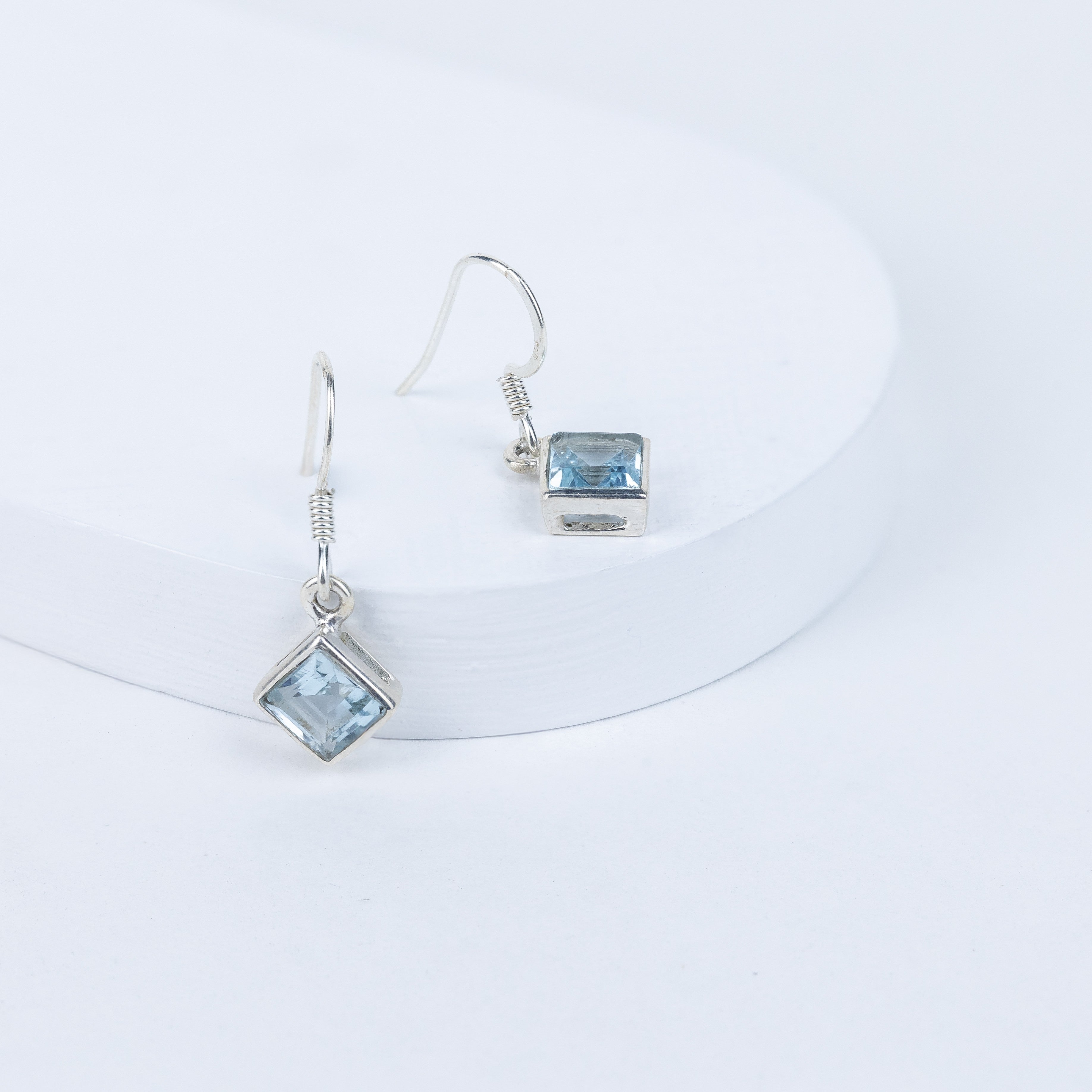 Blue Topaz Serene Drop Earrings in 92.5 Sterling Silver