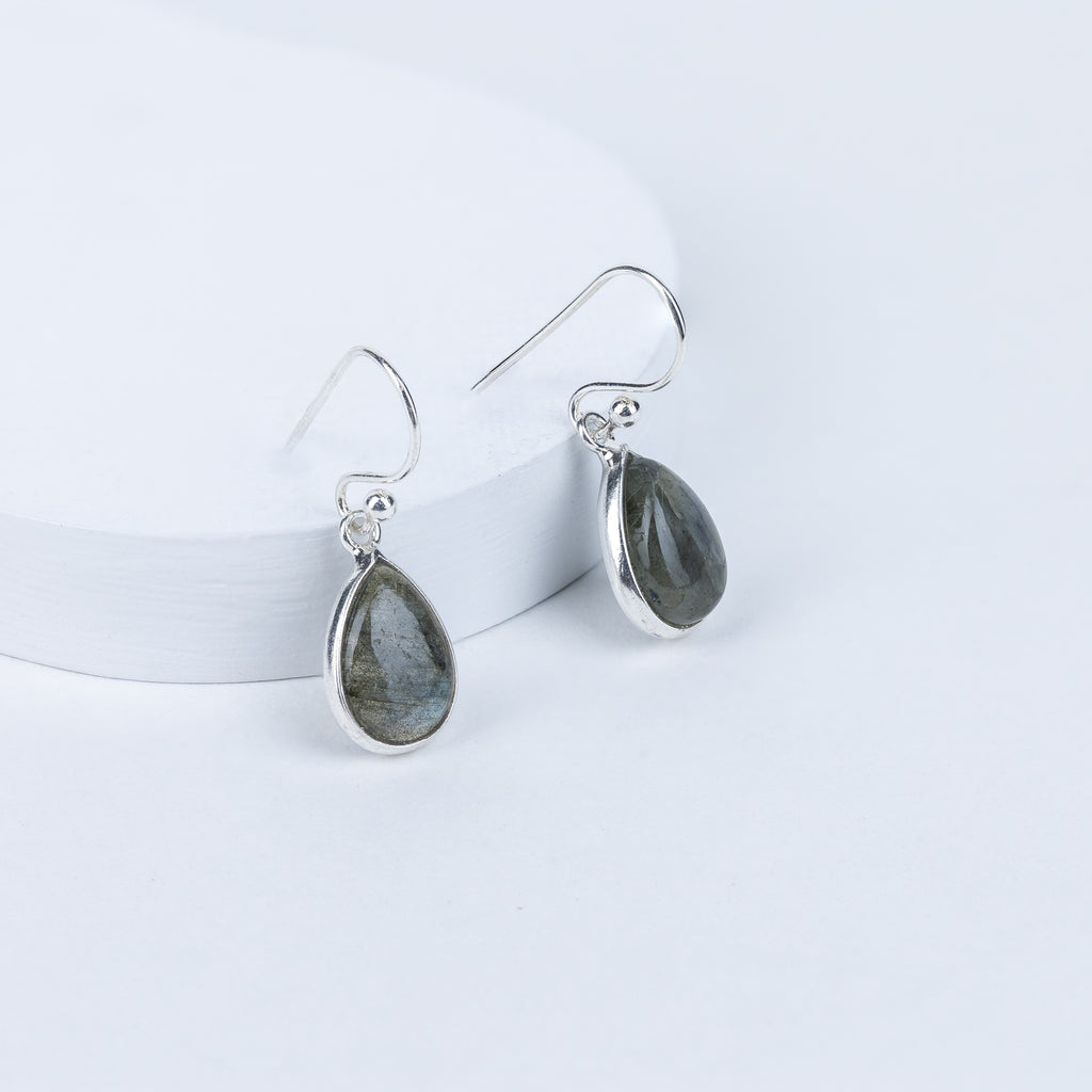 Laborodite Teardrop Danglings in 92.5 Sterling Silver