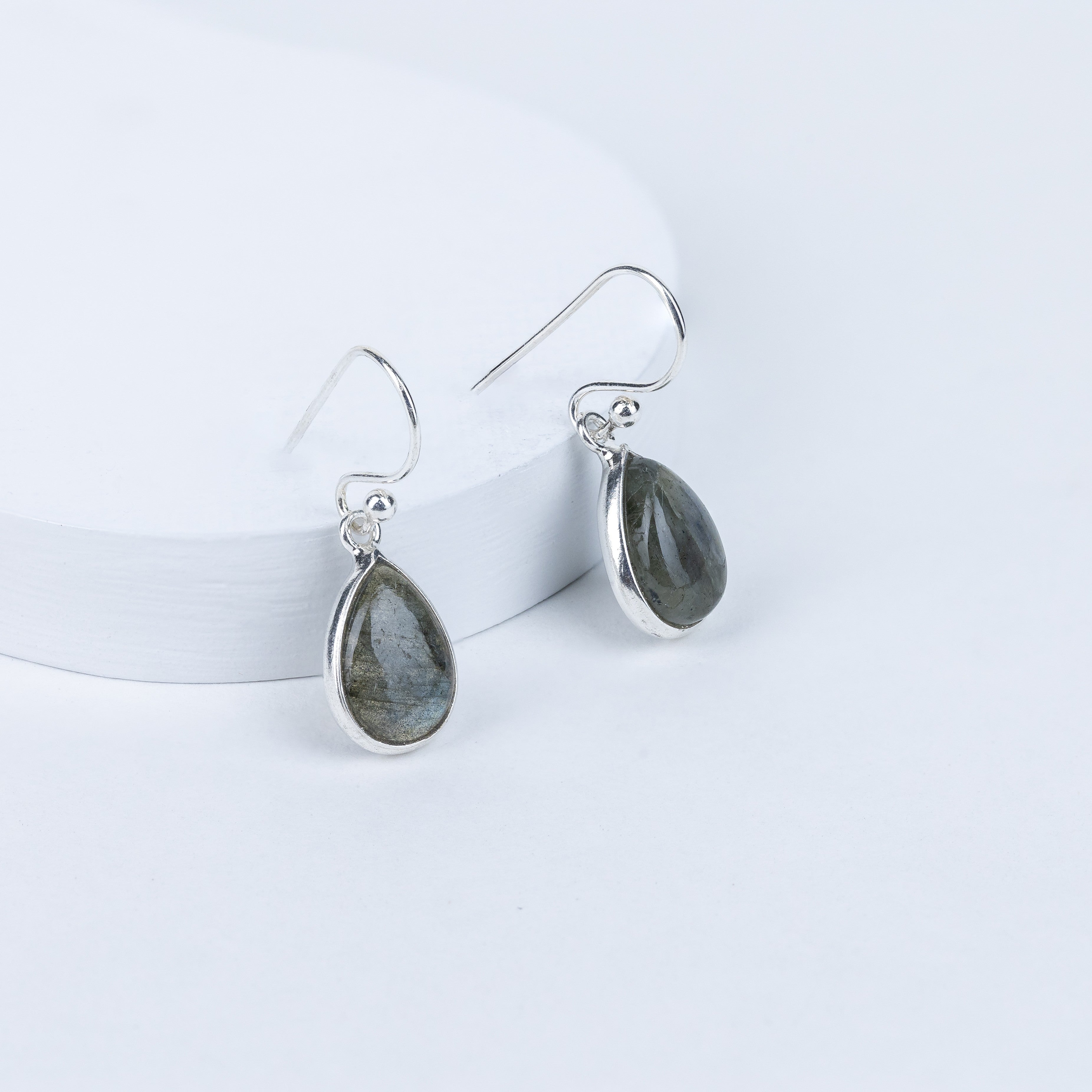 Laborodite Teardrop Danglings in 92.5 Sterling Silver