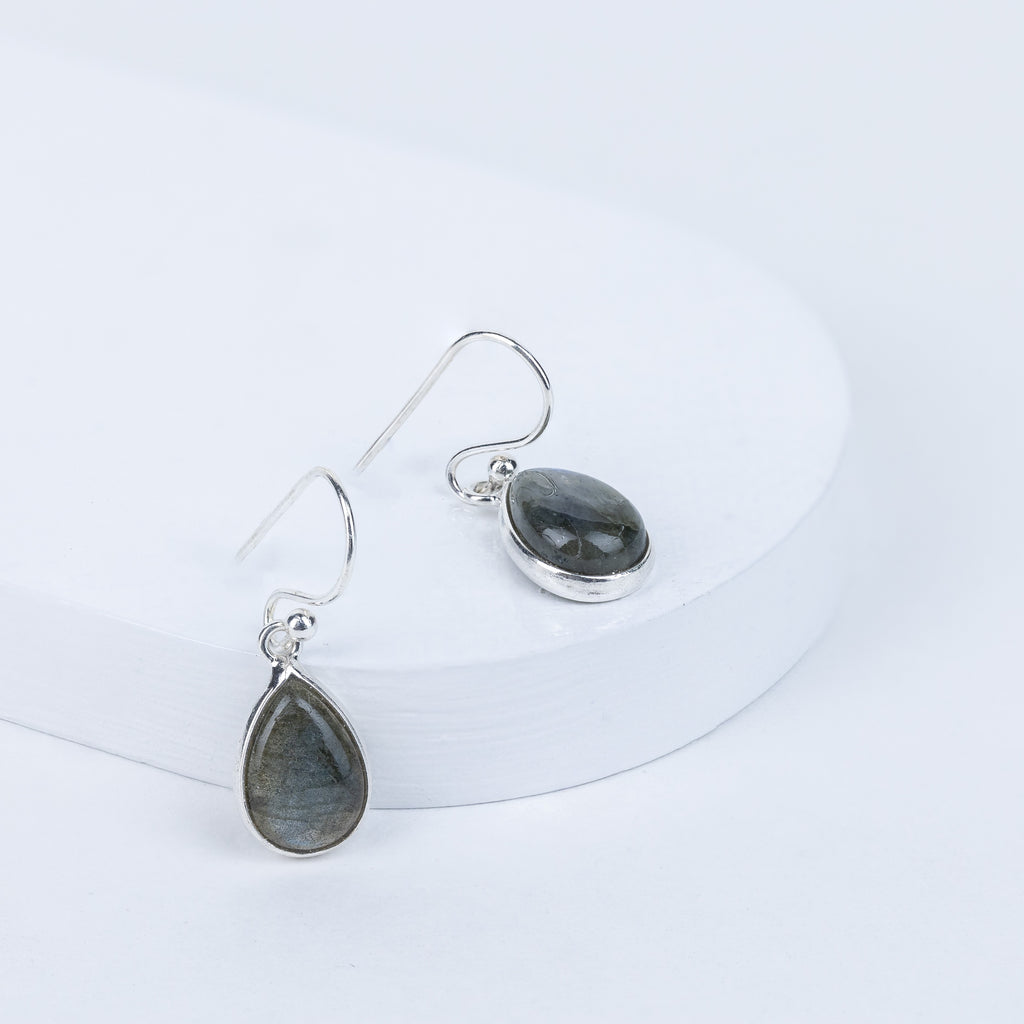 Laborodite Teardrop Danglings in 92.5 Sterling Silver