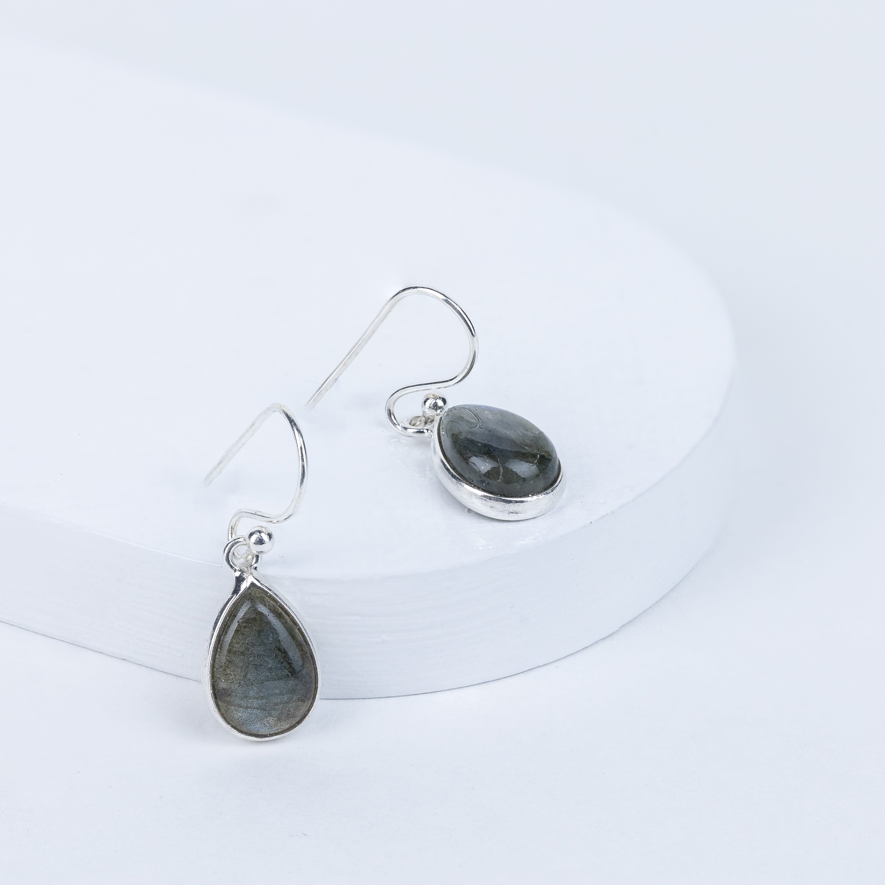Laborodite Teardrop Danglings in 92.5 Sterling Silver