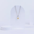 Citrine Radiant Frame Pendant in 92.5 Sterling Silver