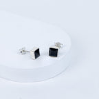 Black Onyx Regal Edge Earrings in 92.5 Sterling Silver