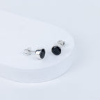 Black Onyx Elegant Sphere Earrings in 92.5 Sterling Silver