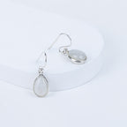 Moonstone Teardrop Danglings in 92.5 Sterling Silver