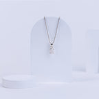 Moonstone Ellipse Pendant in 92.5 Sterling Silver