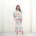 Noir Palm – Monochrome Tropical Co-ord Set