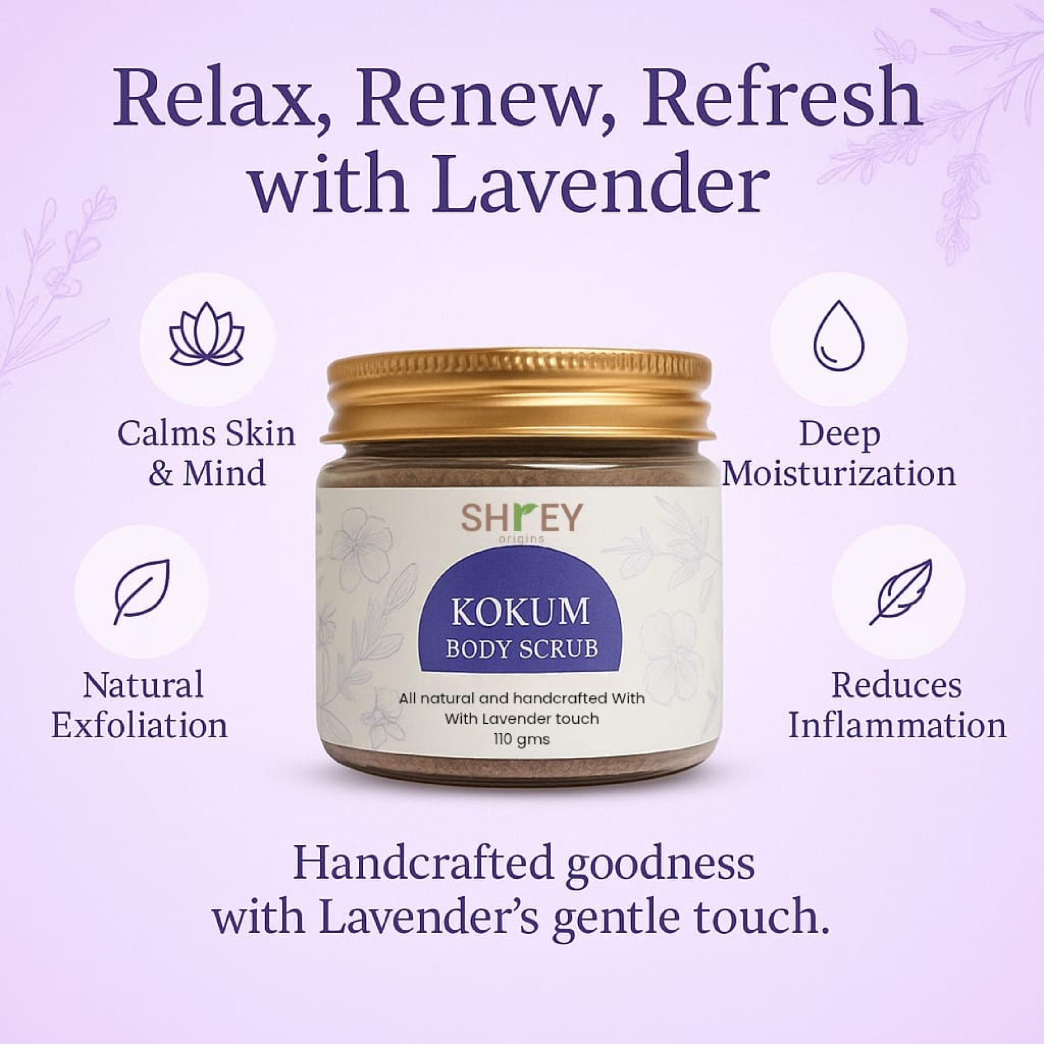Kokum Body Scrub with Lavender Touch
