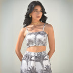 Noir Palm – Monochrome Tropical Co-ord Set