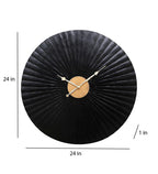 Amaya Decors Black & Gold Hammered Wall Clock