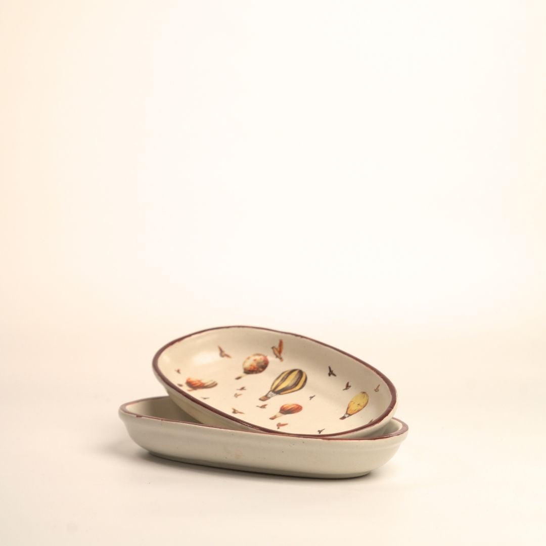 Oval cocktail tray | Offwhite