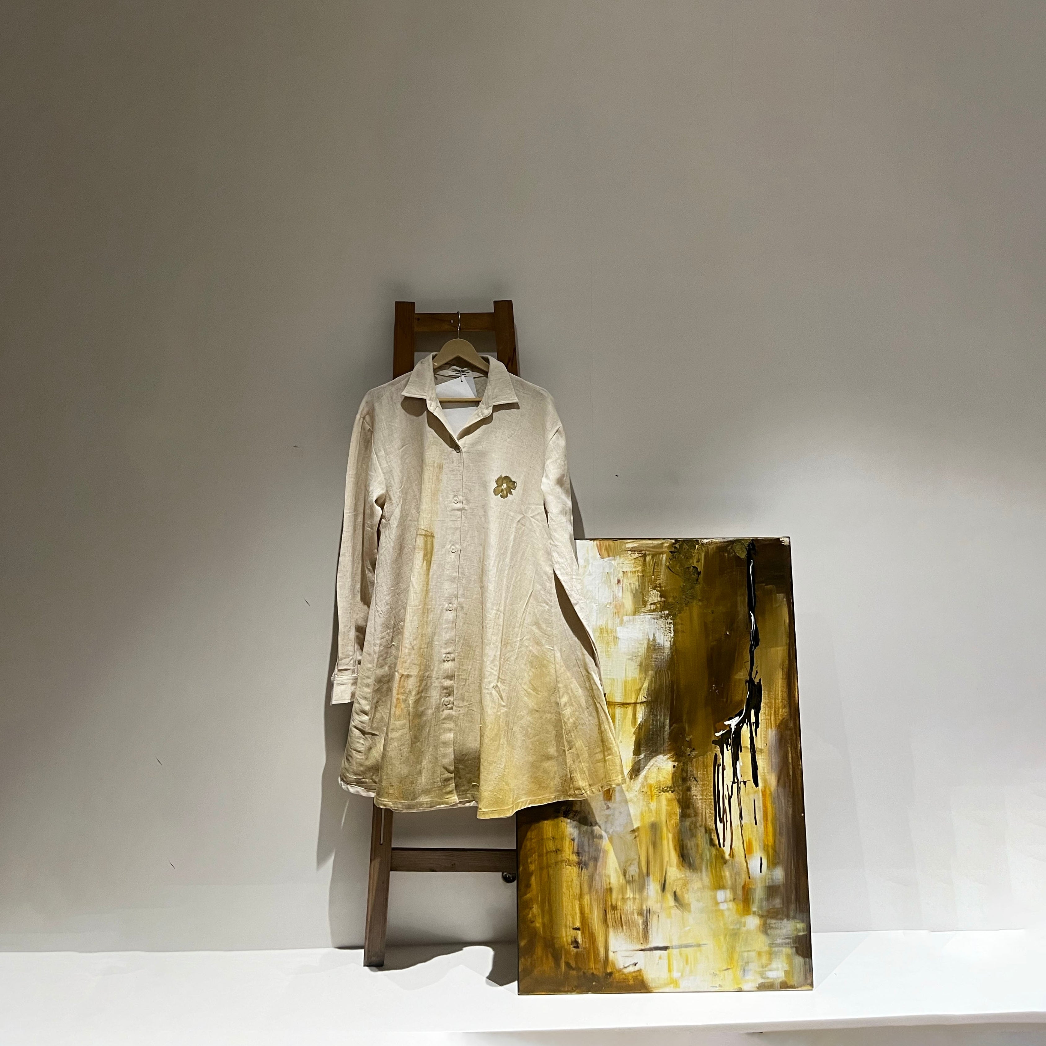 Organic cotton Handpainted shirt dress