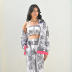 Noir Palm – Monochrome Tropical Co-ord Set