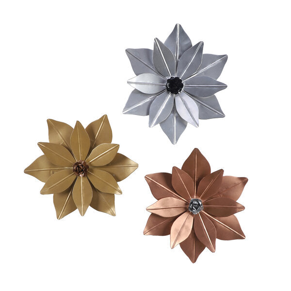 Amaya Decors Flower Shape Wall Decor Set of 3