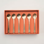 Pure brass dessert spoons | Set of 6 | balloon