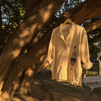 Handpainted kurta shirt , with Kantha embroidery