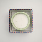 Stoneware Candle | 450g | Green | 3 wick