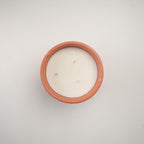 Stoneware Candle | 450g | Orange | 3 wick