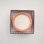 Stoneware Candle | 450g | Orange | 3 wick