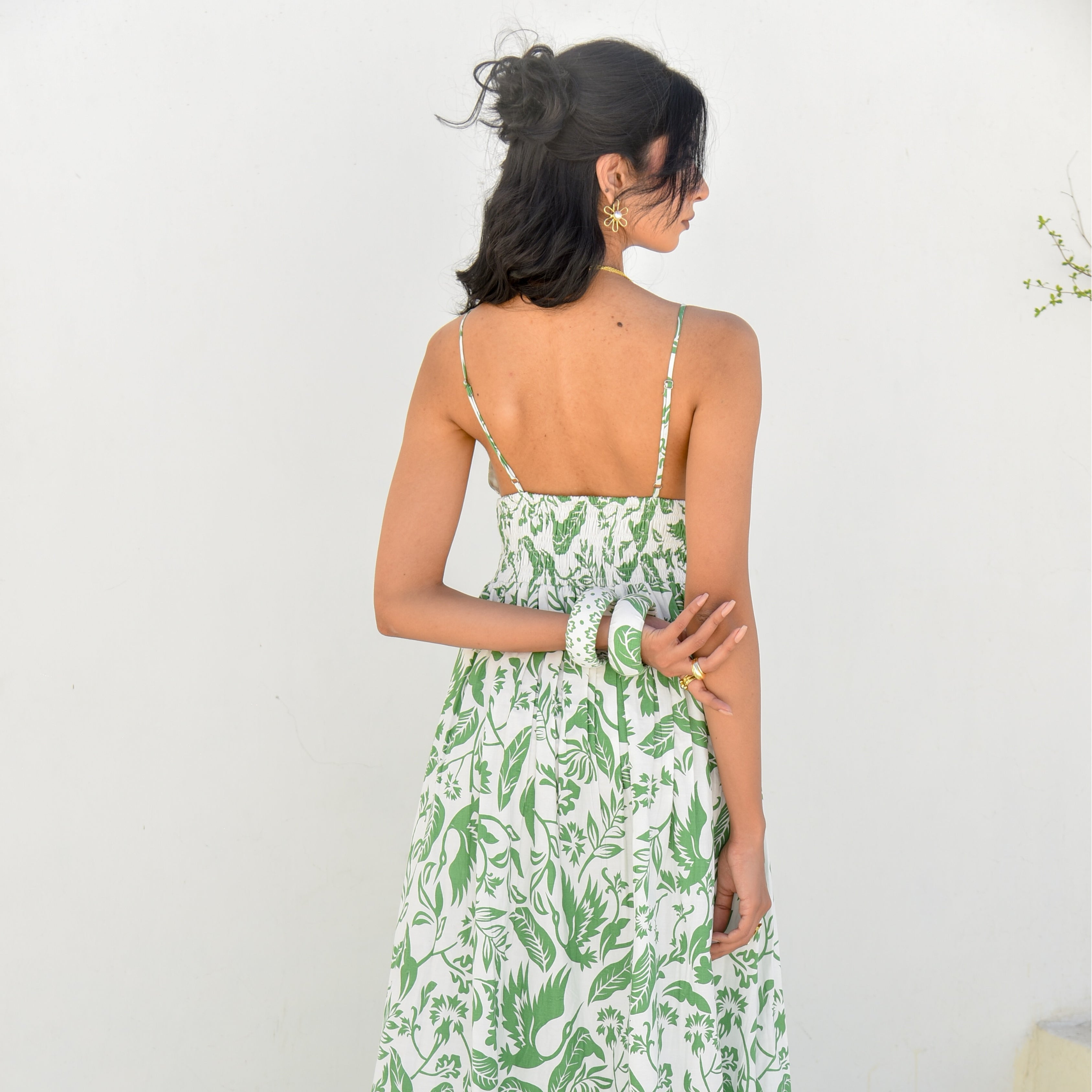 Verdant Whisper – Maxi Dress