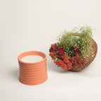 Stoneware Candle | 450g | Orange | 3 wick