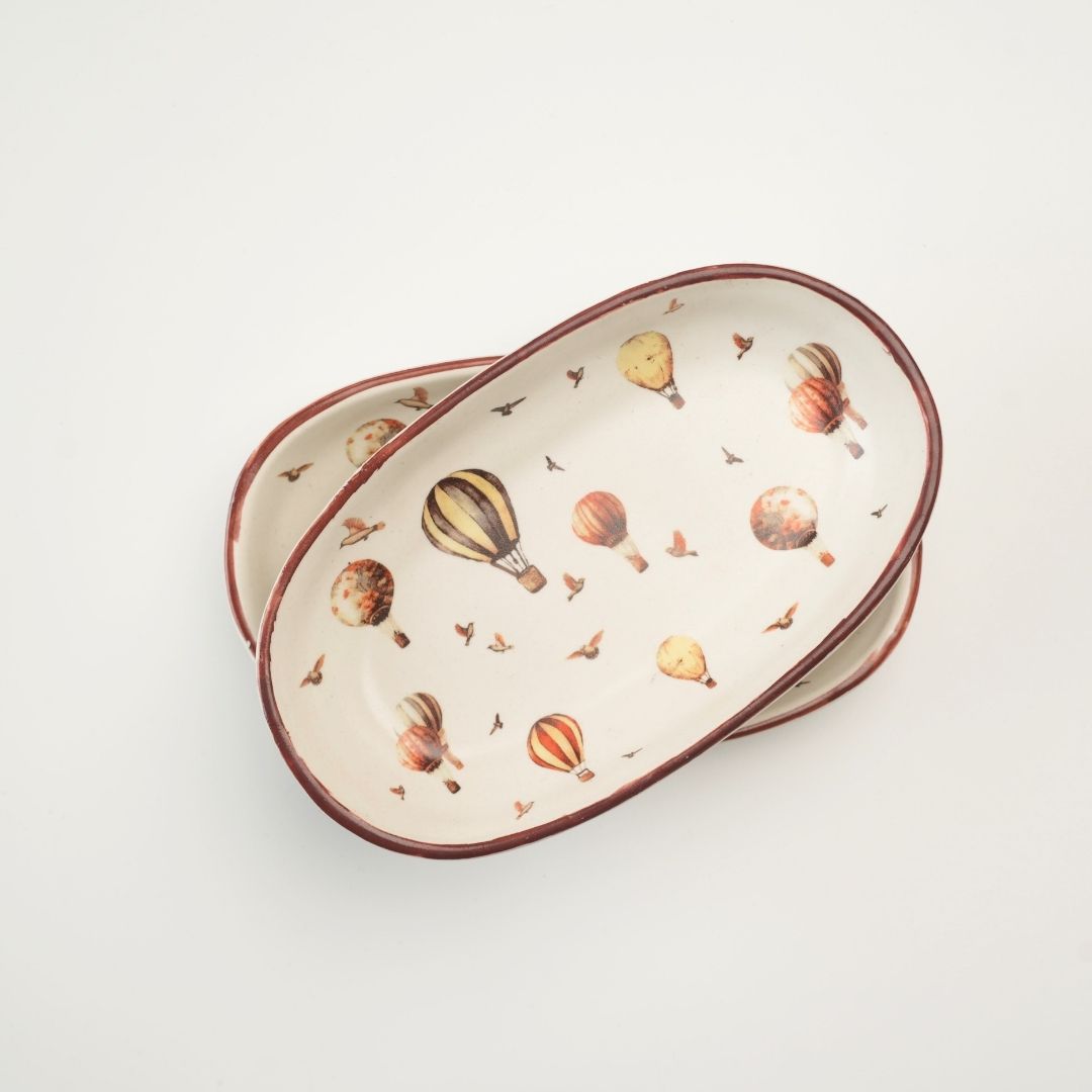 Oval cocktail tray | Offwhite