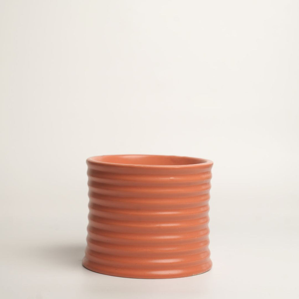 Stoneware Candle | 450g | Orange | 3 wick