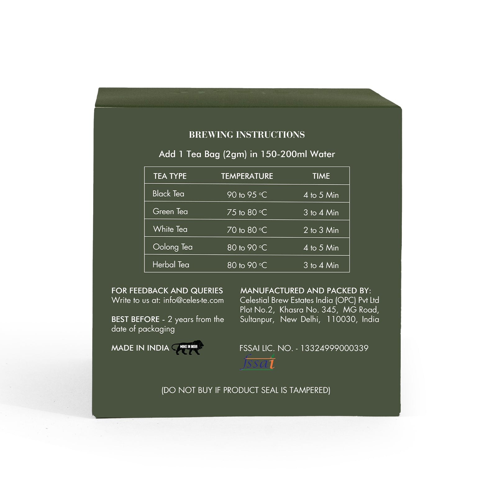 Celeste Assorted Tea Bags