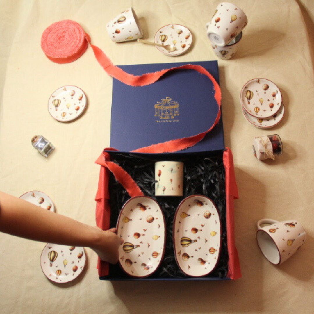 Whimsical Stoneware Gift Box | Set of 3