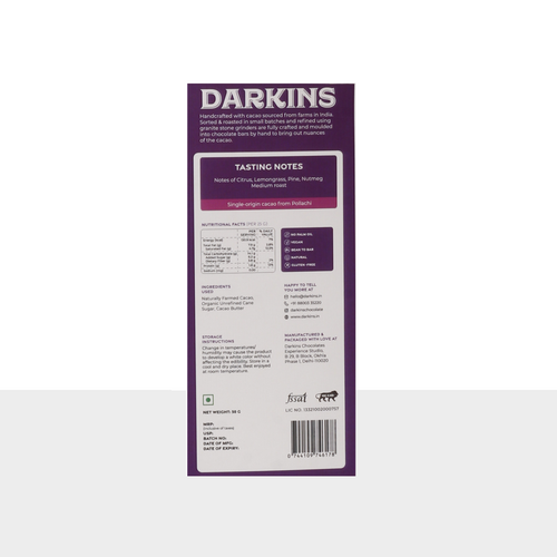 55% Single Origin Dark Chocolate Tamil Nadu