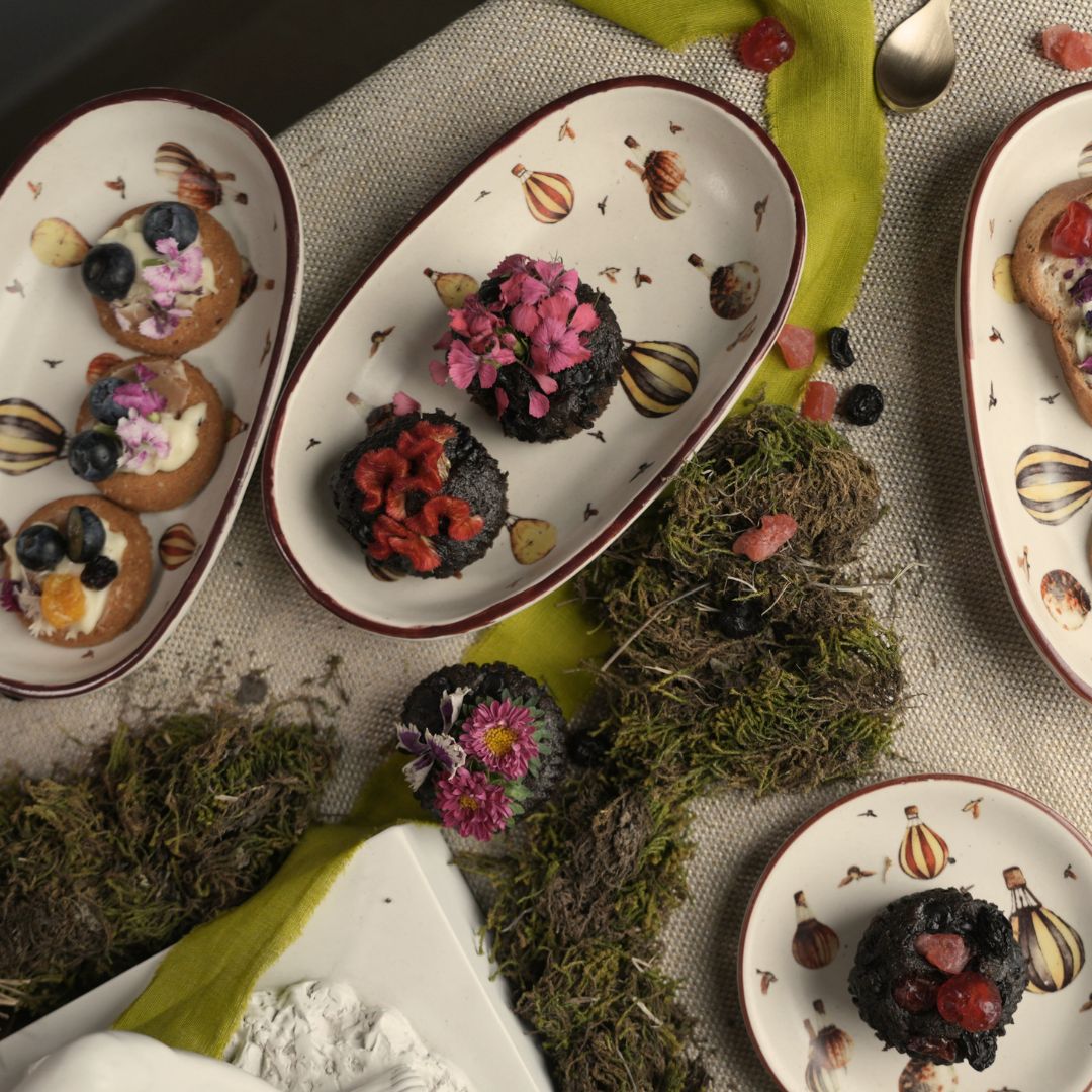 Oval cocktail tray | Offwhite