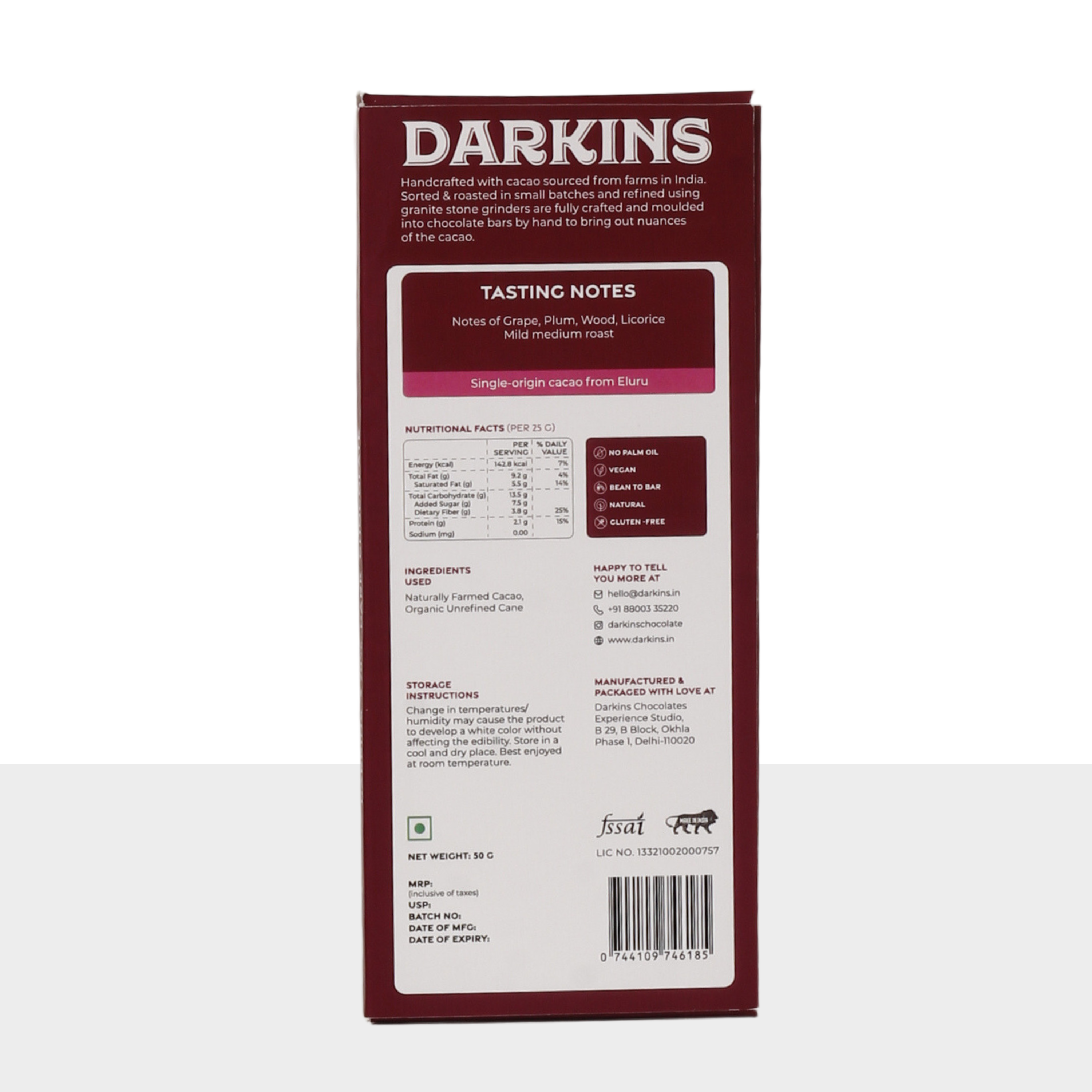 70% Single Origin Dark Chocolate Andhra Pradesh