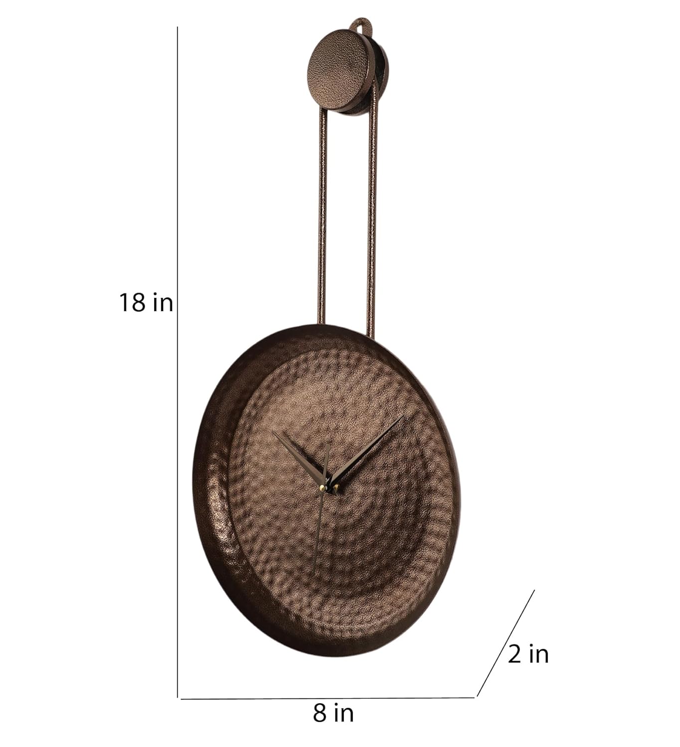 Amaya Decors Brown Textured Round Clock