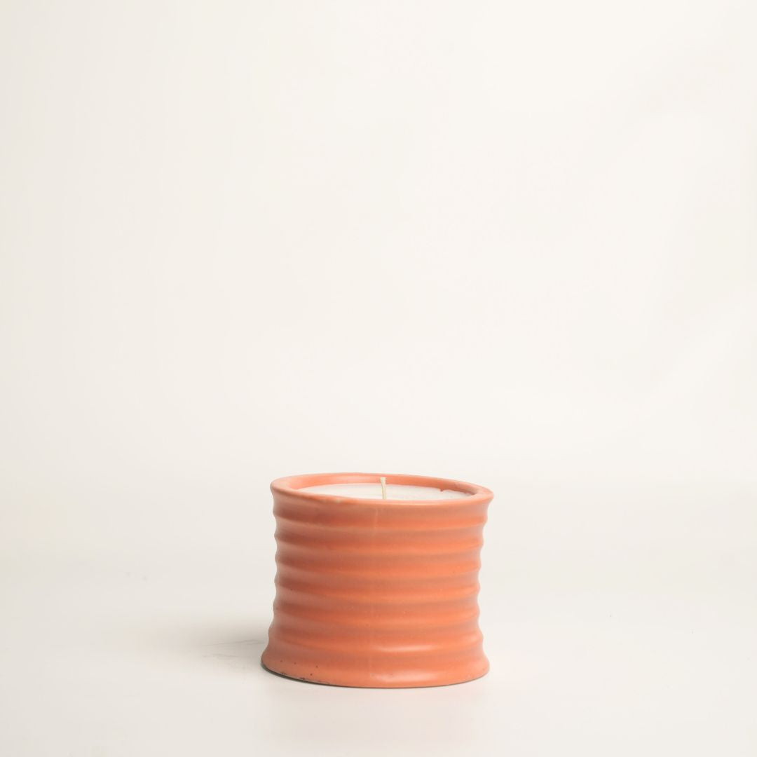 Stoneware candle | Orange | 220g