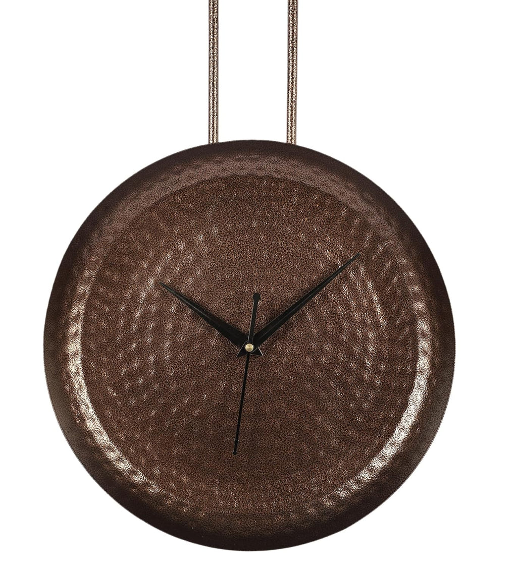 Amaya Decors Brown Textured Round Clock