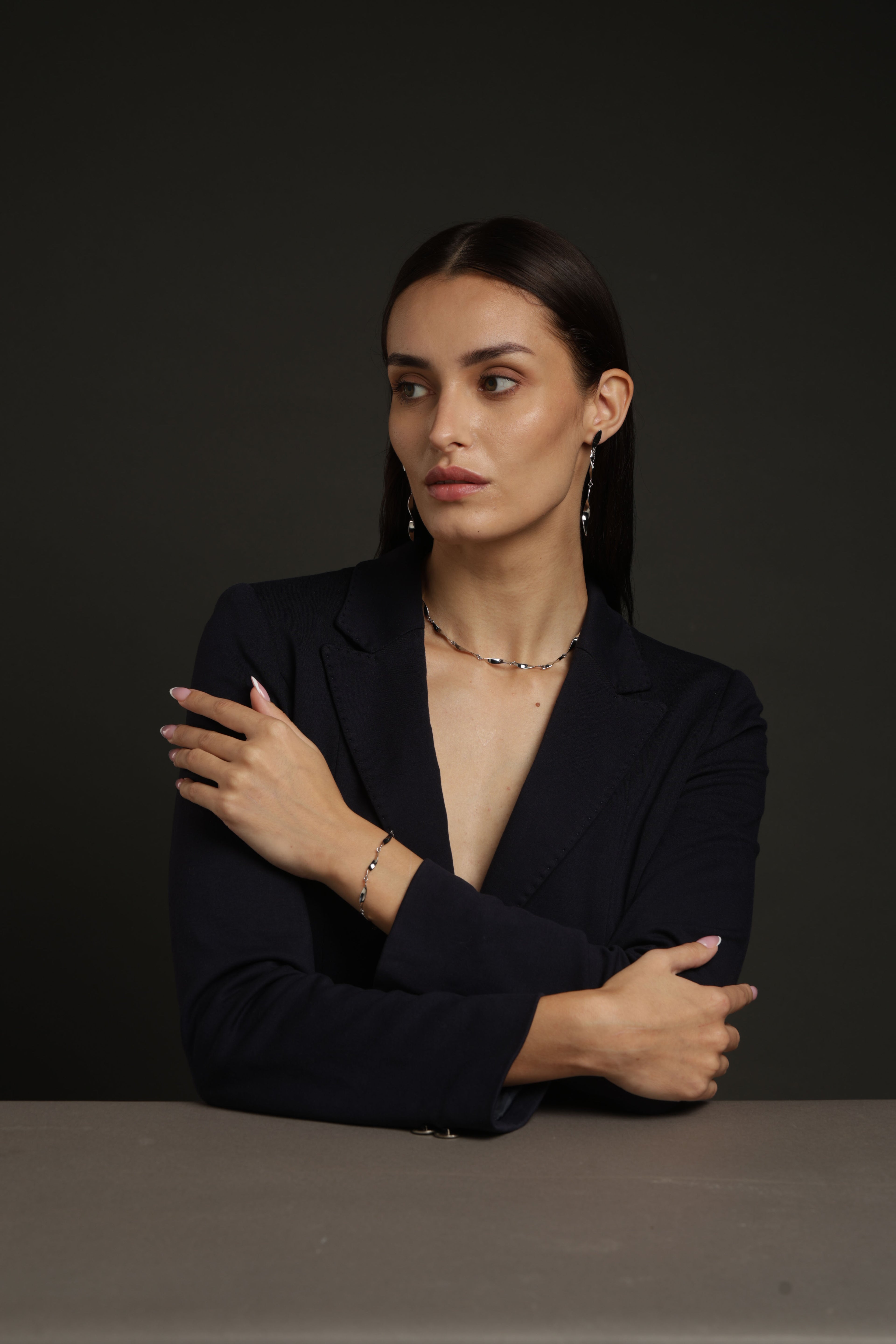 Waves Necklace With Earrings