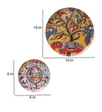 Amaya Decors Elephant & Fish Metal & Meena Wall Plates Set of 3
