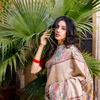 Madhubani Hand-Painted Matasya Tussar Silk Saree