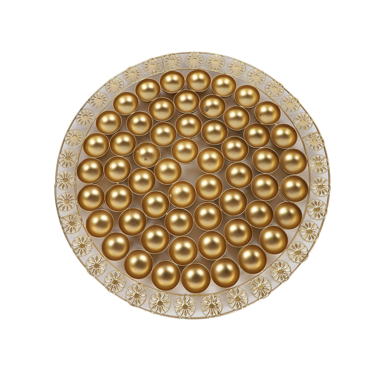 Amaya Decors 56 Bhog Thaal | Gold | Iron with Powder Coating