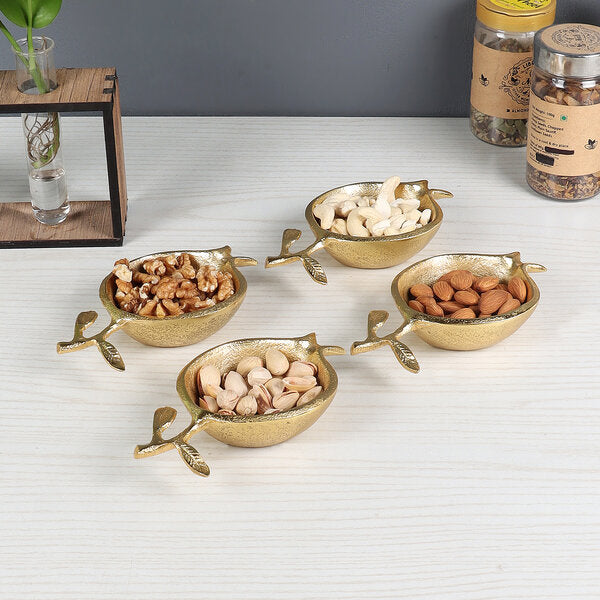Amaya Decors Pomegranate Shape Dry Fruits Bowl Set of 4