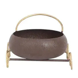 Amaya Decors Round Bowl Snacks Platter with Wheels