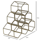 Amaya Decors Triangle Gold Wine Rack for, 6 Bottles