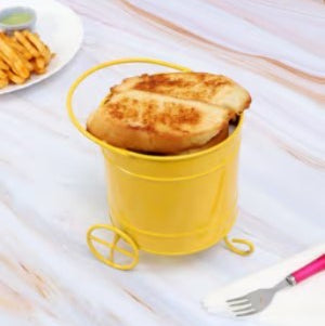 Amaya Decors Yellow Round Snacks Platter