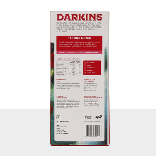 70% Dark Chocolate with Cranberry & Chilli